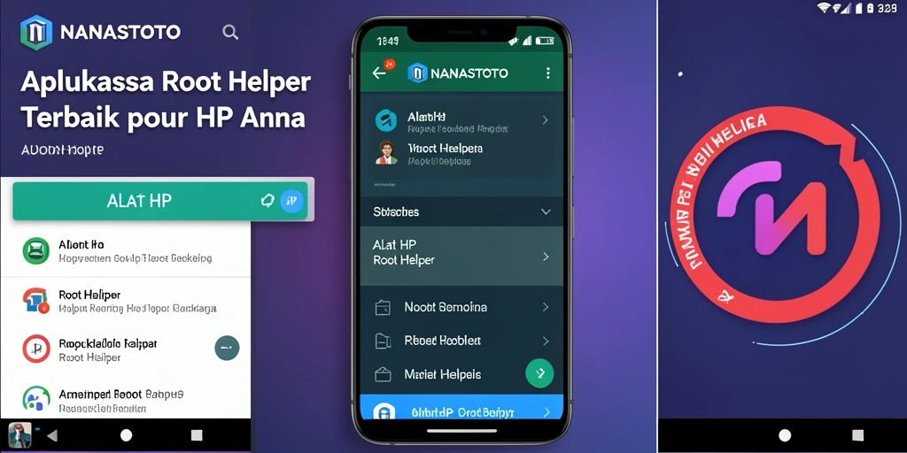 Antarmuka NANASTOTO yang menampilkan fitur Root Helper yang mudah digunakan.