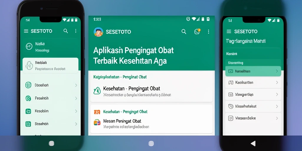 Tampilan antarmuka SESETOTO yang memudahkan penggunaan Pengingat Obat.